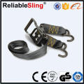 100% High Tensile Polyester Heavy Duty Ratchet Tie Down Strap with Required Hooks